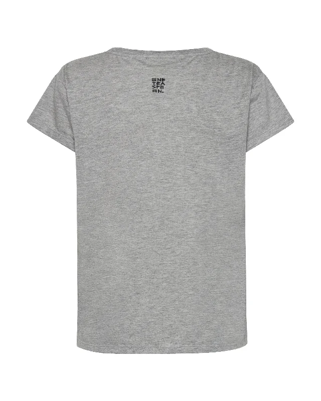 ONE TEASPOON SCOOP NECK BASIC TEE GREY