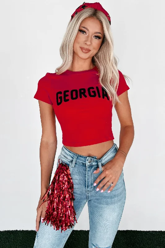 Rep My Team Textured Graphic Tee (Georgia)