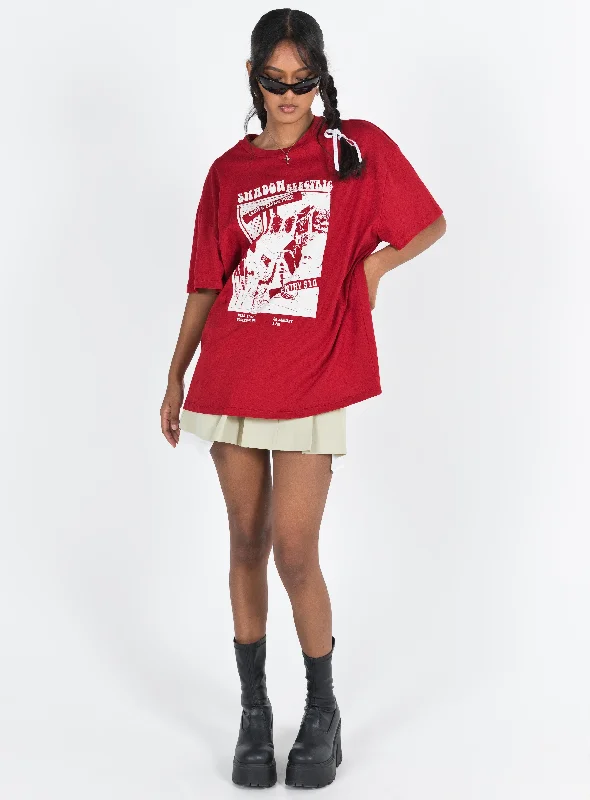 Tickets Oversized Tee Red