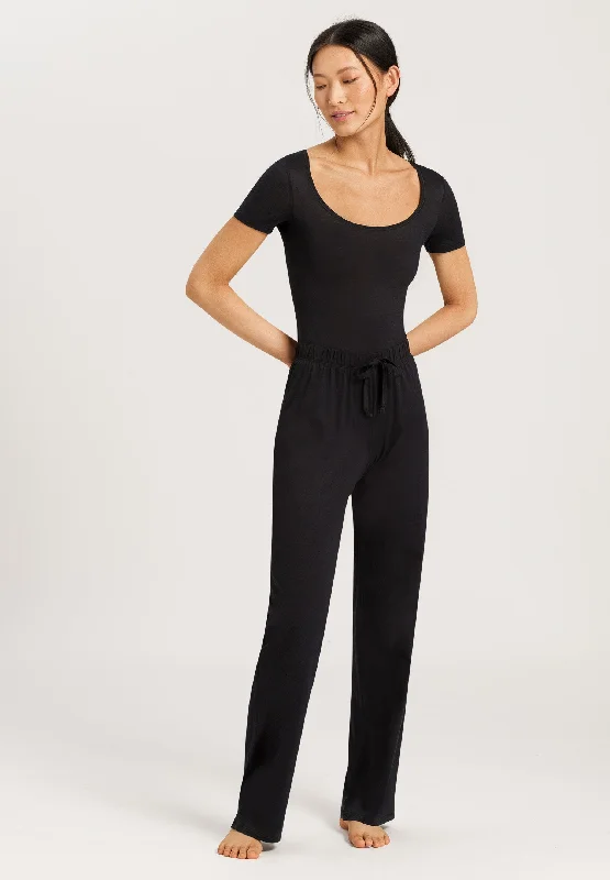 Cotton Deluxe Drawstring Long Pant | Black 77955-019