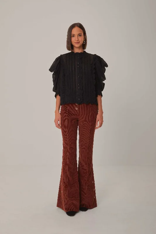 Brown Flare Pants