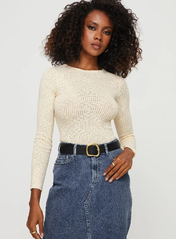 Carouso Long Sleeve Bodysuit Cream