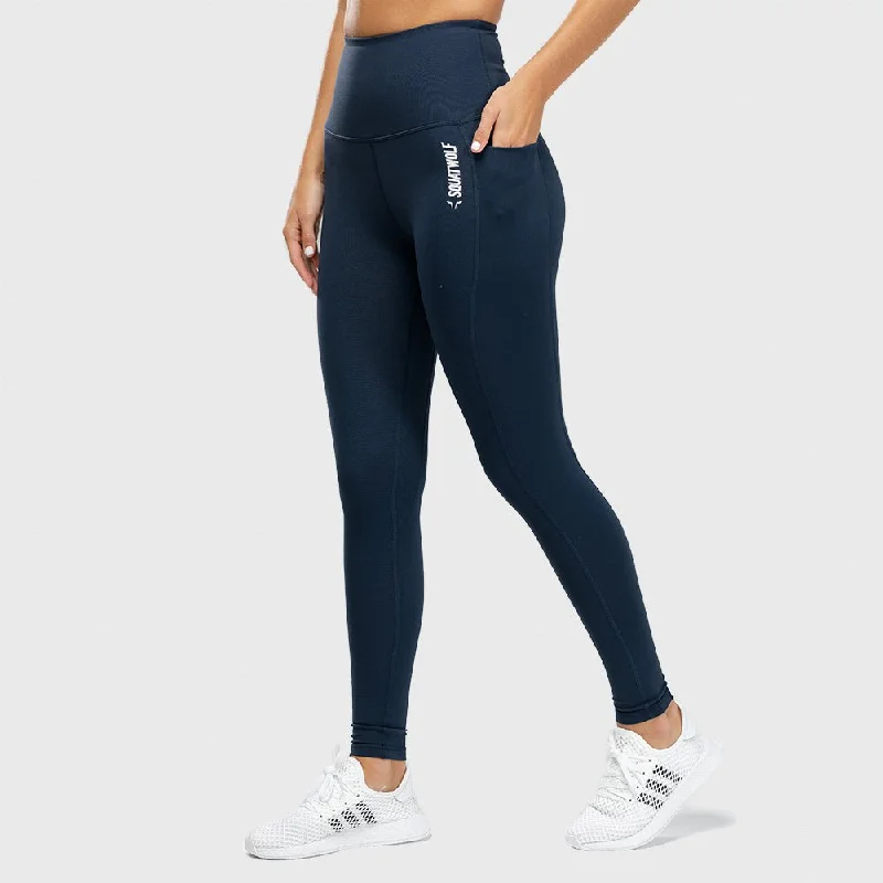 We Rise High-Waisted Leggings - Navy Blue