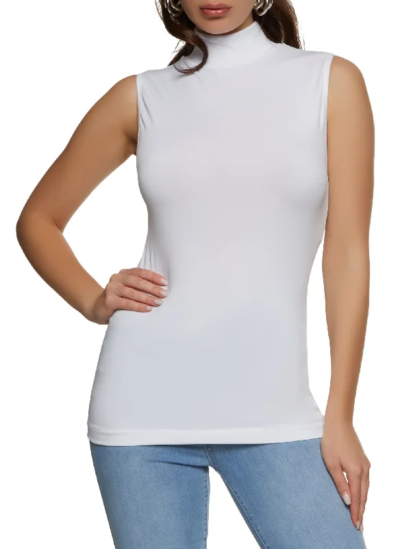 Seamless Mock Neck Tank Top