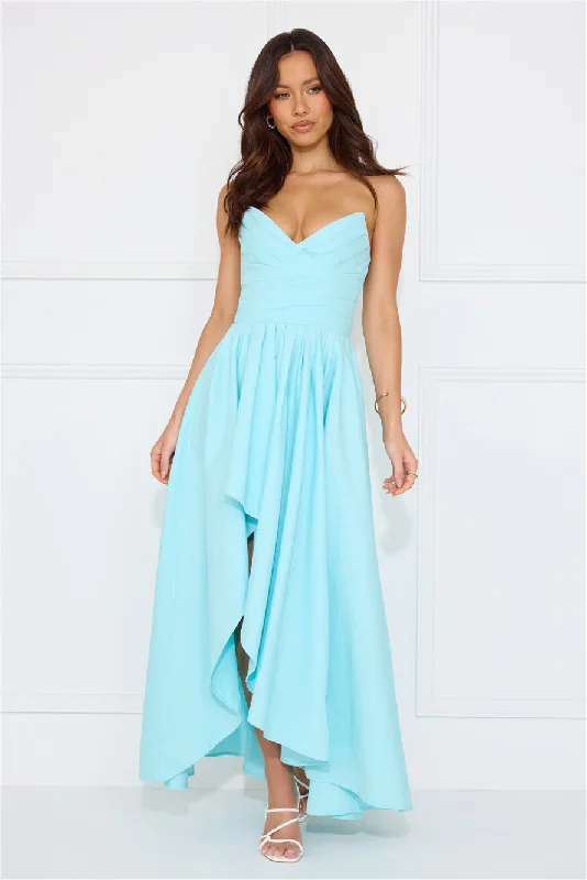 Wise Tales Strapless Maxi Dress Blue