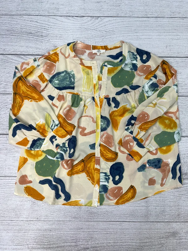 Multi-colored Blouse Long Sleeve Entro, Size L