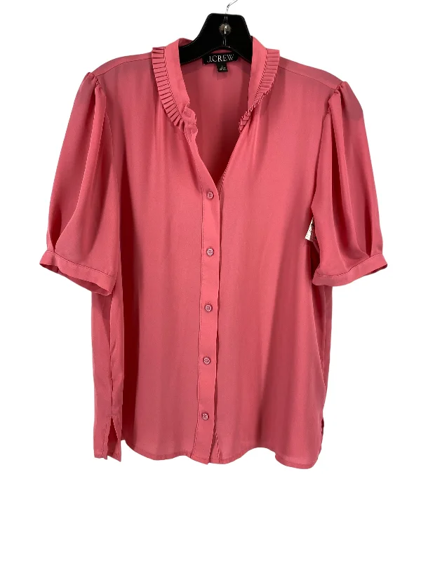 Pink Blouse Short Sleeve J. Crew, Size S