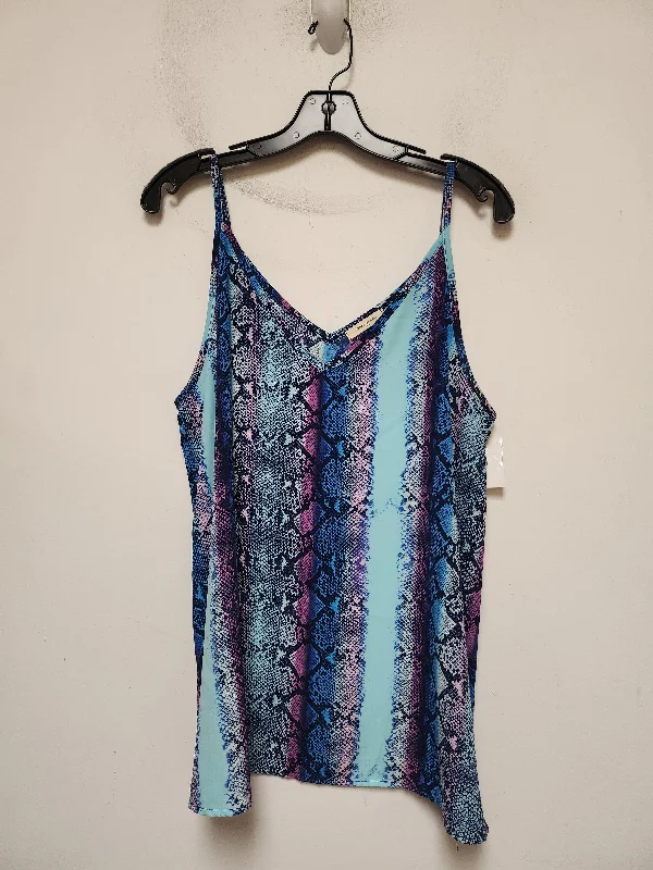 Snakeskin Print Top Sleeveless Mon Ami, Size L