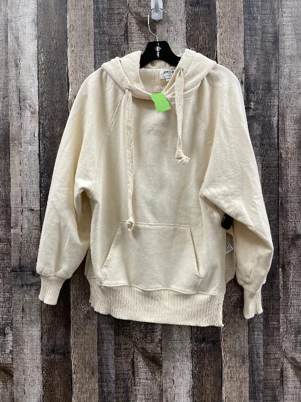 Sweatshirt Hoodie By American Eagle In Cream, Size: Xs