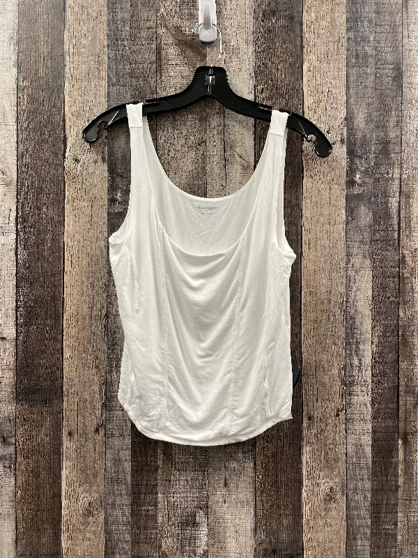 Top Sleeveless By Old Navy In White, Size: L