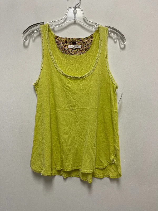 Yellow Top Sleeveless Clothes Mentor, Size S